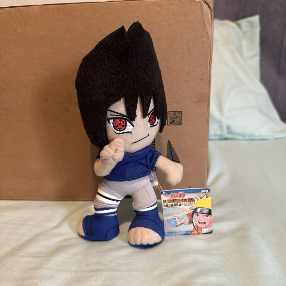 UCHIHA SASUKE NARUTO RARE 2006 Banpresto 8" Anime Plush w/ Tags